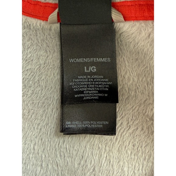 The North Face Hoodie Womens Large Fleece Jacket Red Heathered Full Zip - Picture 5 of 8